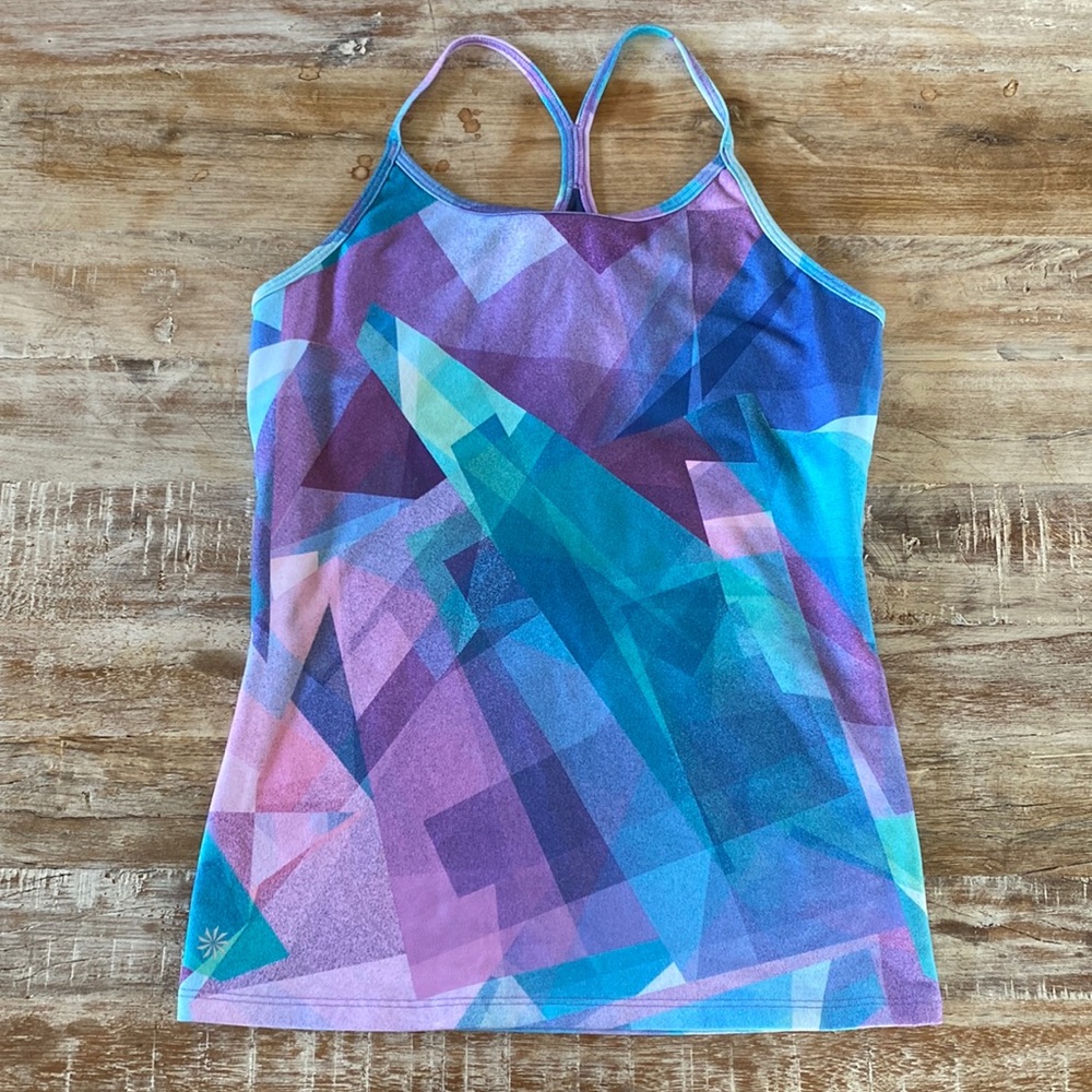 Athleta Kids Geometric Tank Top - Purple and Blue